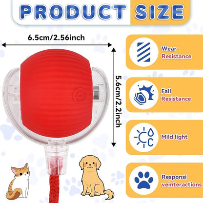 Smart Interactive Pet Rolling Ball – Automatic Toy for Dogs & Cats | Rechargeable & Motion-Activated