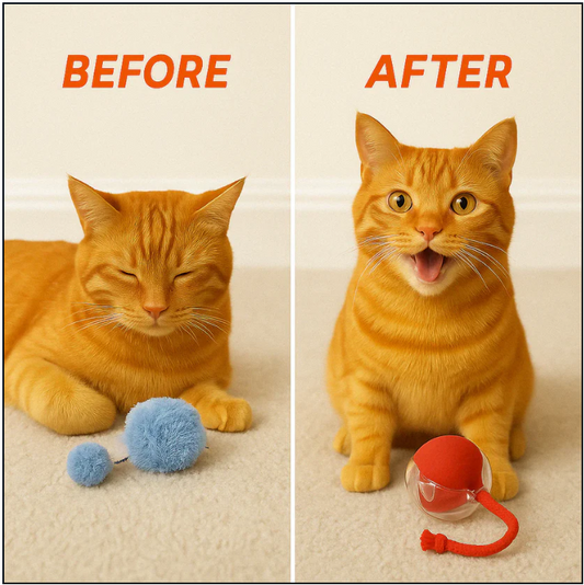 Smart Interactive Pet Rolling Ball – Automatic Toy for Dogs & Cats | Rechargeable & Motion-Activated
