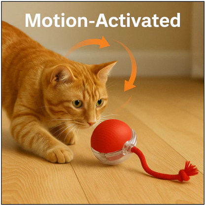 Smart Interactive Pet Rolling Ball – Automatic Toy for Dogs & Cats | Rechargeable & Motion-Activated